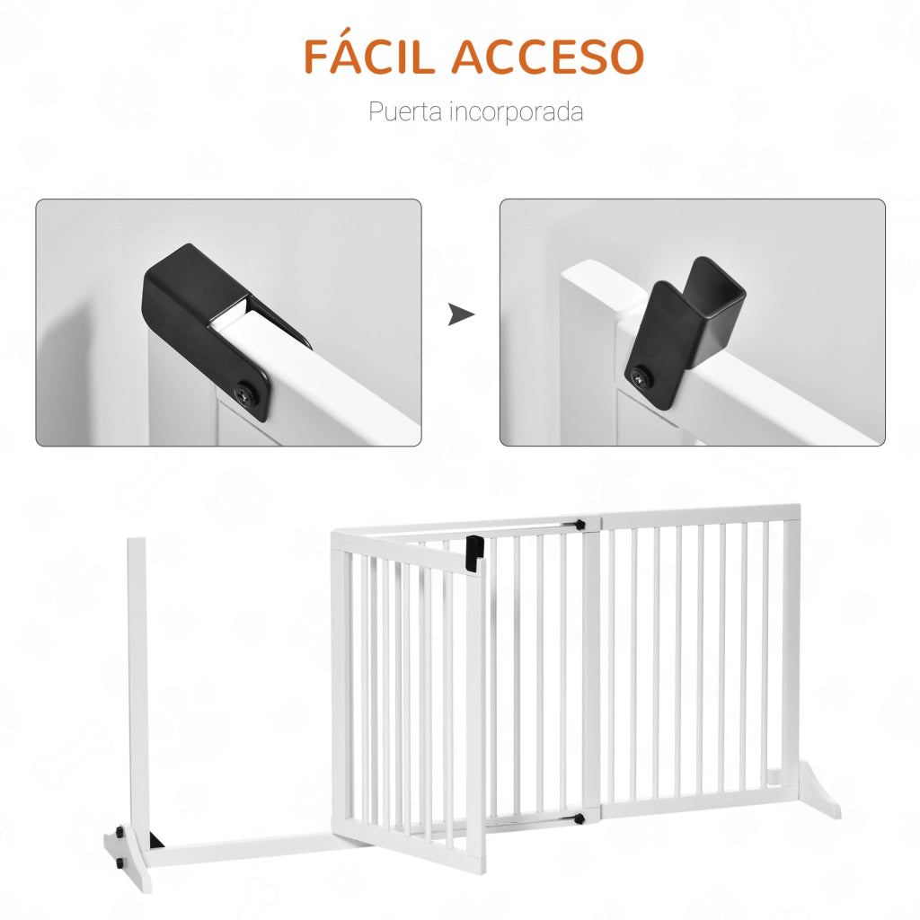 Barriera di sicurezza estendibile per cani ¨C zephmum ¨C 113-166 x 36 x 71 cm bianco