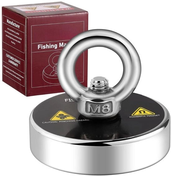 Attività di pesca magnetica - Set di pesca magnetica per hobby - Ricerca magnetica - Magnetodi neodimio - Con corda - Pesci metallici - Attività all'aperto - Caccia al tesoro - Per bambini e adulti - Kit di hobby - Magnetodi alta attrazione