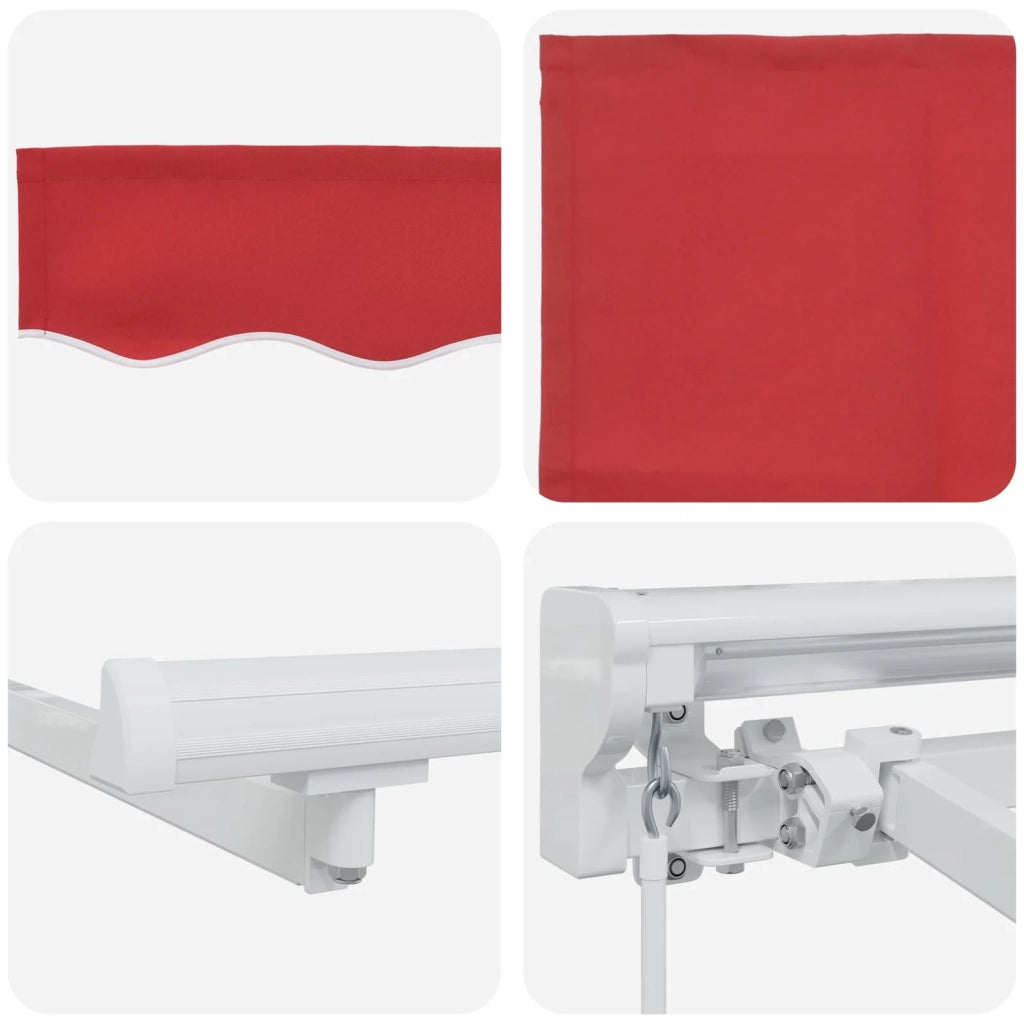 Cornice per Tenda Manuale con LED Rosso e Bianco 3 x 2,5 m 3420588