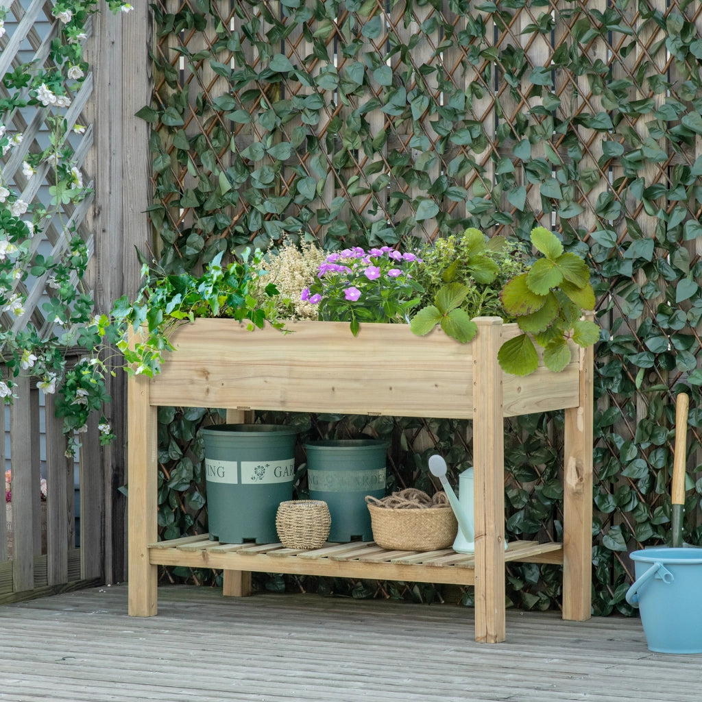 Tavolo da giardino in legno con ripiani ¨C zephmum ¨C verde 113x56x84 cm