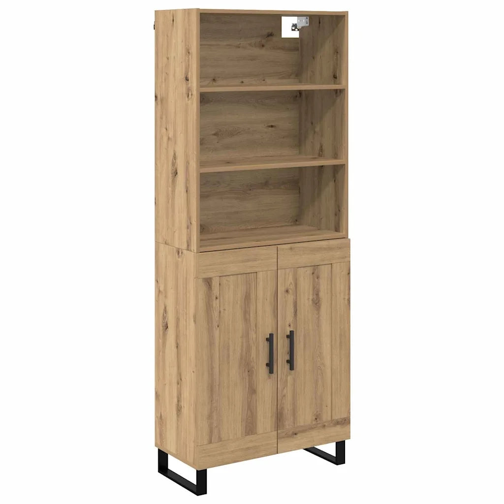 Credenza 2 pcs Rovere artigianale Legno multistrato 3415995