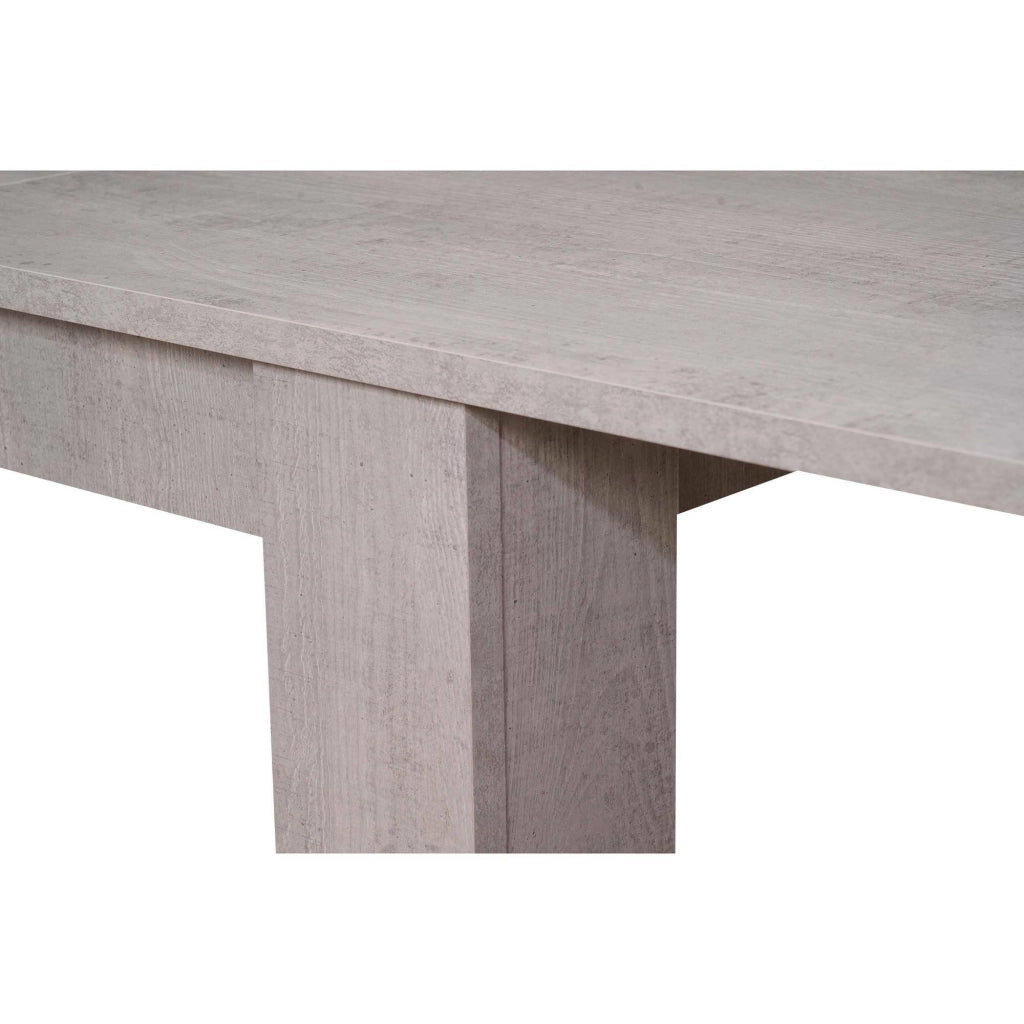 Tavolo allungabile Artino, Tavolo da pranzo estensibile, Consolle multiuso con allunghe, Cm 160x88h75, Cemento
