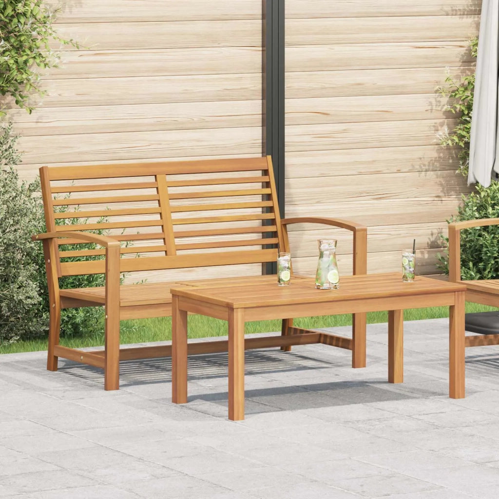 Salotto da Giardino-Set Panchina e Tavolo da Giardino 2 Pezzo Marrone