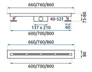 Canalina Di Scarico Rea Filo Nickel Brush 80