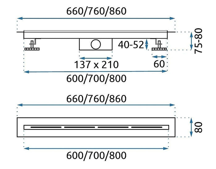 Canalina Di Scarico Rea Filo Nickel Brush 80