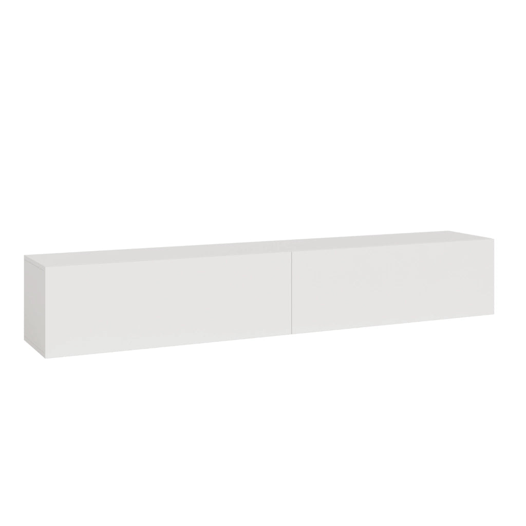 Mobile Pensile Evaton Porta TV da Parete 180 x 32 x 30 cm - Bianco Opaco [en.casa]