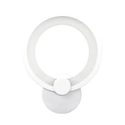 APPLIQUE ANELLO IN VETRO DA PARETE LUCE BIANCA LAMPADA LED INTERNO 9W Luce Naturale 4000k