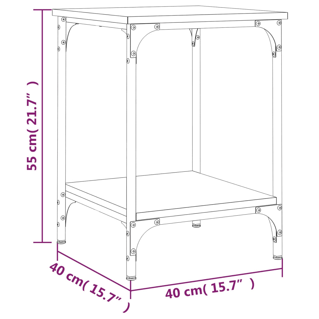 Tavolino da Salotto Rovere Sonoma 40x40x55 cm Legno Multistrato 832824