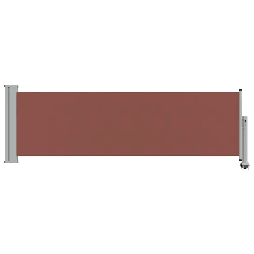 Tenda Laterale Retrattile per Patio 80x300 cm Marrone 48361