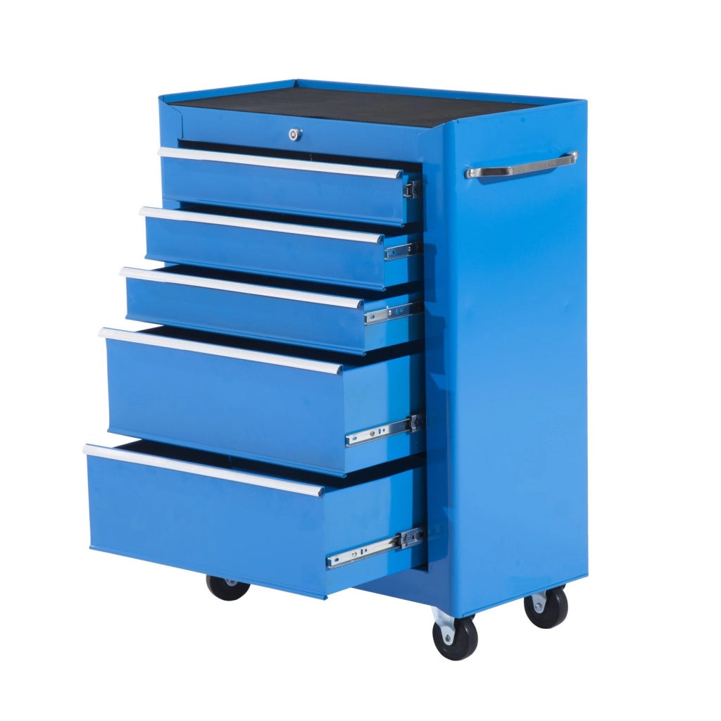 EasyComfort Carrello Porta Utensili Attrezzi Attrezzatura con Cassettiera Azzurro 61.5 x 33 x 82.5cm