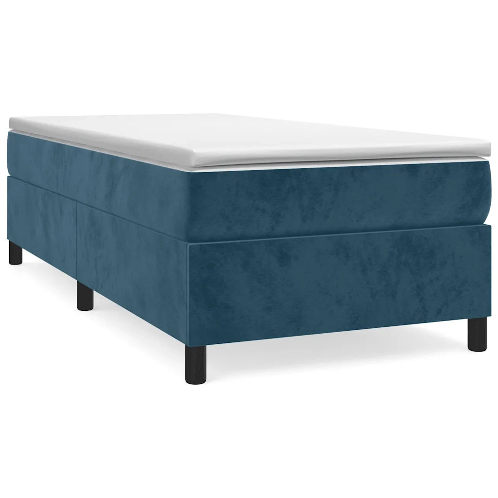 Struttura Letto a Rete a Molle Blu Scuro 100x200 cm in Velluto 3121106