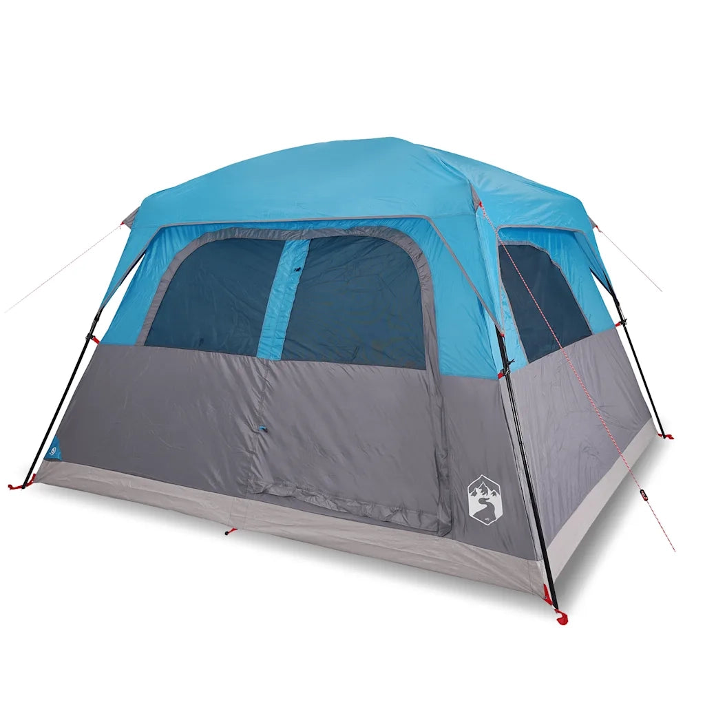 Tenda Familiare Cabina per 6 Persone Blu Impermeabile 94546
