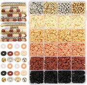 3000 pezzi di Heishi perle - Set di perle in pasta colorata per bracciali - DIY per adulti e bambini