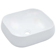 Lavabo da appoggio per l'interno del bagno cabina doccia cabina WC 44,5 x 39,5 cm ceramica bianca 02_0002614