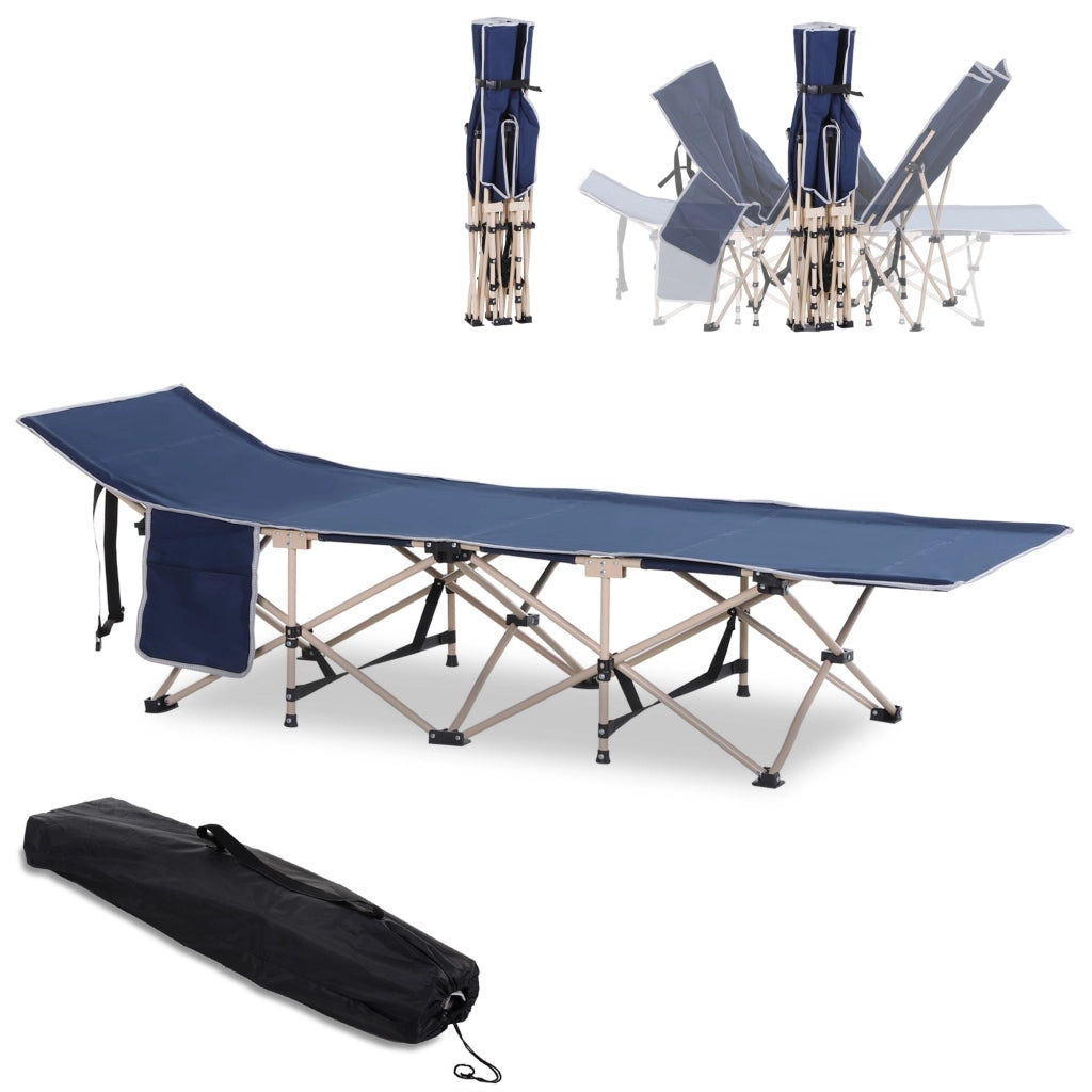 Letto da campeggio pieghevole ¨C Zephmum ¨C Blu 190x68x52 cm