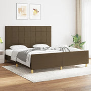 Giroletto senza Materasso-Struttura Letto Marrone Scuro 180x200 cm Tessuto 816473