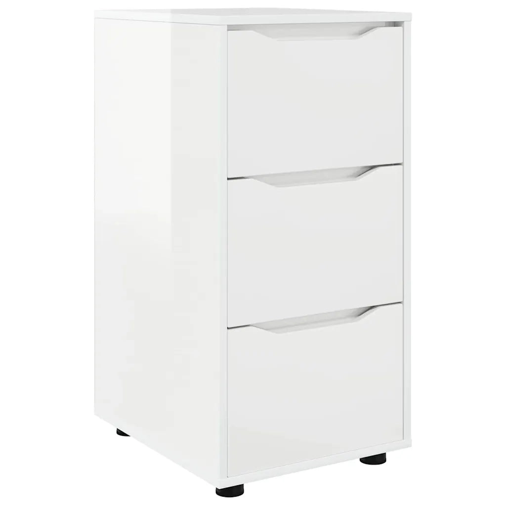 Armadio Bianco Lucido 40 x 48 x 81 cm Legno multistrato