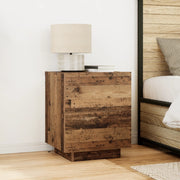 Comodino  con luci LED Legno Vecchio 45x40x55 cm