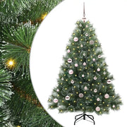Albero di Natale | Decorazioni natalizie artificiale con 150 LED Verde 150 cm PE e PVC
