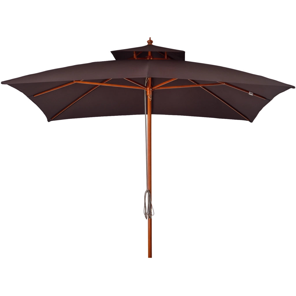 Ombrellone da Giardino e Terrazza ¨C zephmum ¨C Marrone 300x300 cm