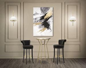 Sgabello Bar Luxy Nero 46x48x96 cm in Legno e Plastica