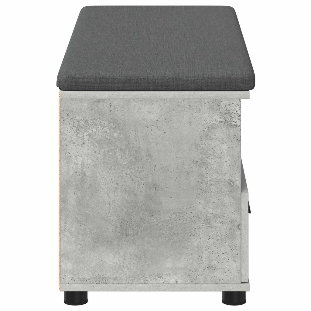 Panca per ingresso con cuscino Grigio Cemento 100 x 38 x 46 cm 891467