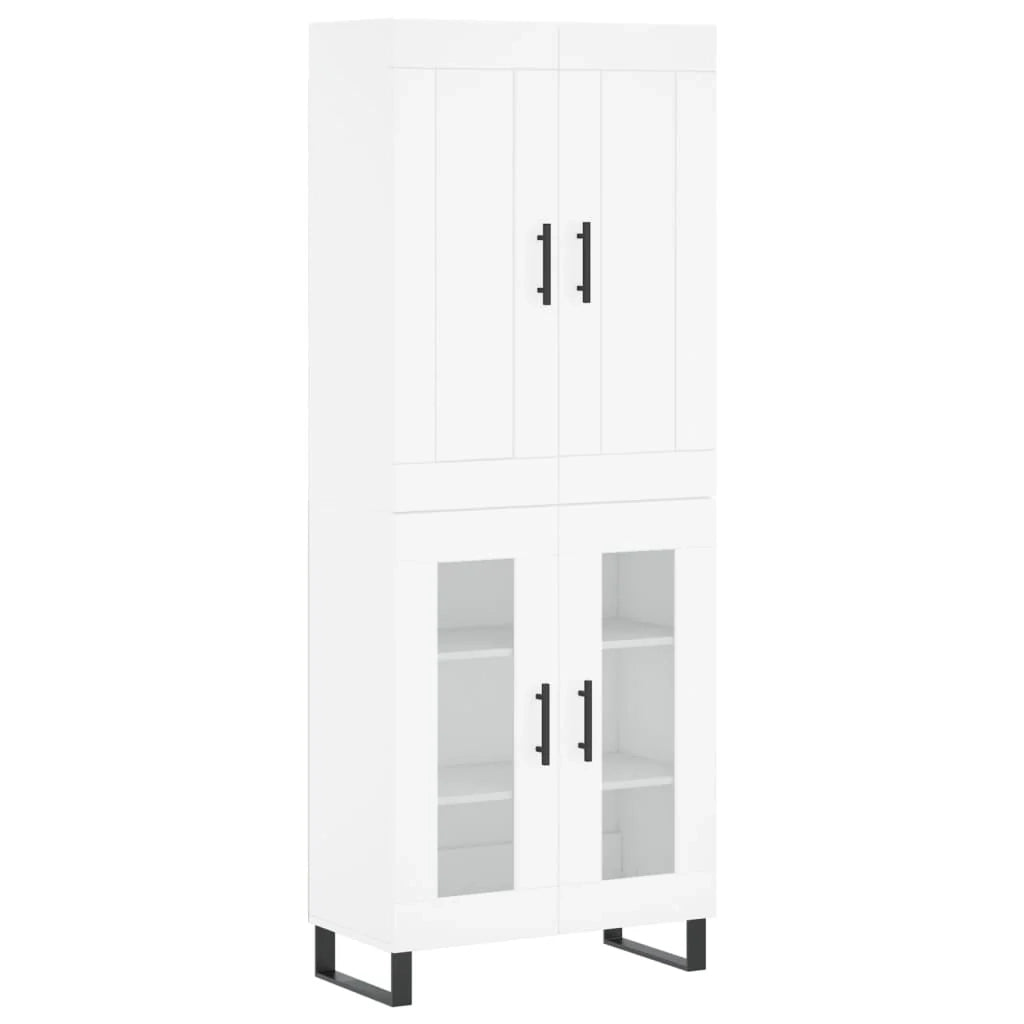 Buffet credenza cassettiera mobiletto mobile contenitore organizer cucina soggiorno salotto alto 69,5 x 34 x 180 cm legno ingegnerizzato bianco 02_0032707