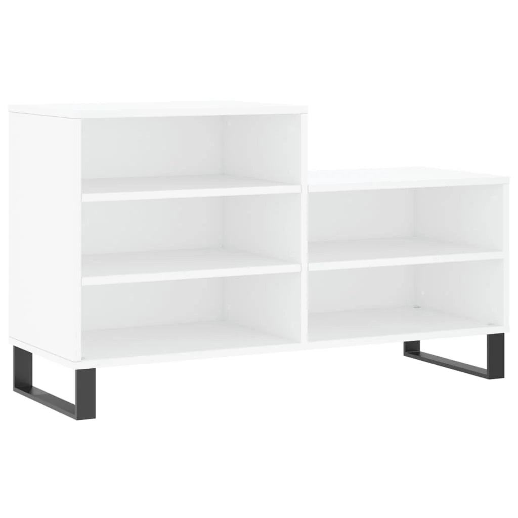 Scarpiera mobile contenitore per scarpe mobile per ingresso/corridoio/soggiorno 102 x 36 x 60 cm legno ingegnerizzato bianco 02_0021428