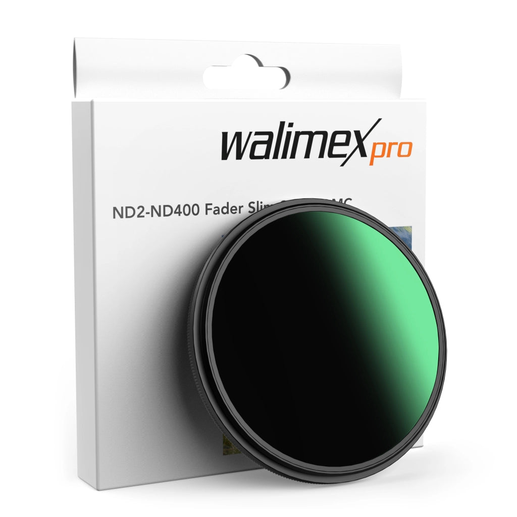 ND2-ND400 Fader Slim 72 mm filtro grigio variabile con 9 stop, filtro ND con rivestimento a 18 strati, filtro per obiettivo con montatura slim da 4,3 mm