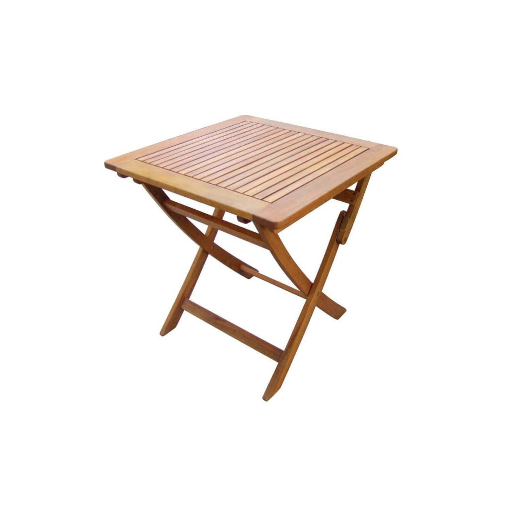 Tavolino pieghevole quadrato 70x70 cm in legno massiccio