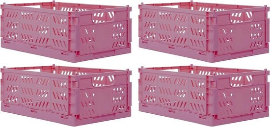 Scatola plegabile 4-faccia 35 x 23 x 14 cm - rosa