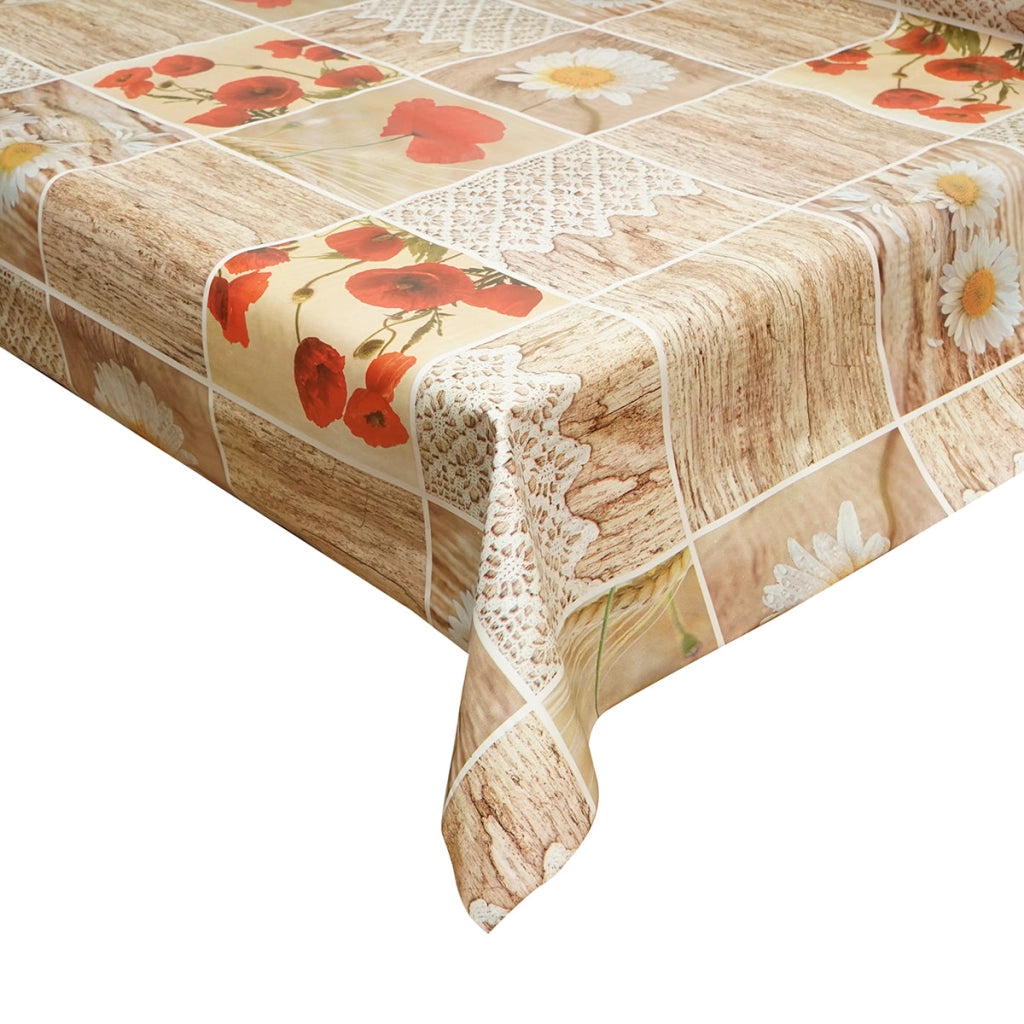 Rotolo tovaglia decorativa in PVC – modello floreale rustico Materiale: PVC con supporto tessile (45 g/m²)  Dimensioni rotolo: 1,37 × 20 m Breckner Germany