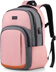 Borsa da Spalla per Ragazze Adolescenti, Borsa da Uomo per la Scuola Daypack per Laptop da 15,6 Pollici con Alimentazione USB 35L