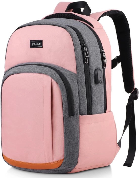 Borsa da Spalla per Ragazze Adolescenti, Borsa da Uomo per la Scuola Daypack per Laptop da 15,6 Pollici con Alimentazione USB 35L