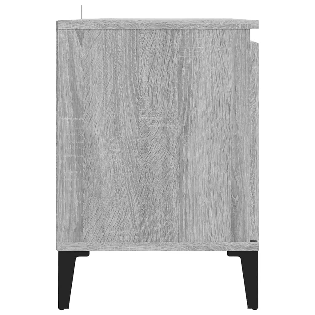 Mobile TV multimediale mensola TV credenza mobile TV per sala da pranzo soggiorno camera da letto con gambe in metallo Sonoma 103,5 x 35 x 50 cm grigio 02_0026879