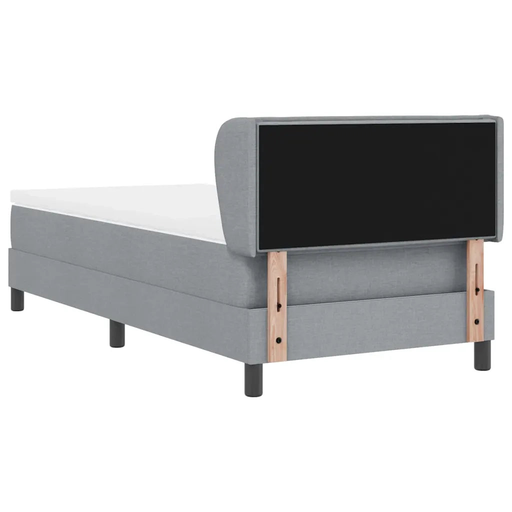 Letto a molle con materasso Grigio chiaro 90 x 190 cm Tessuto 3339933