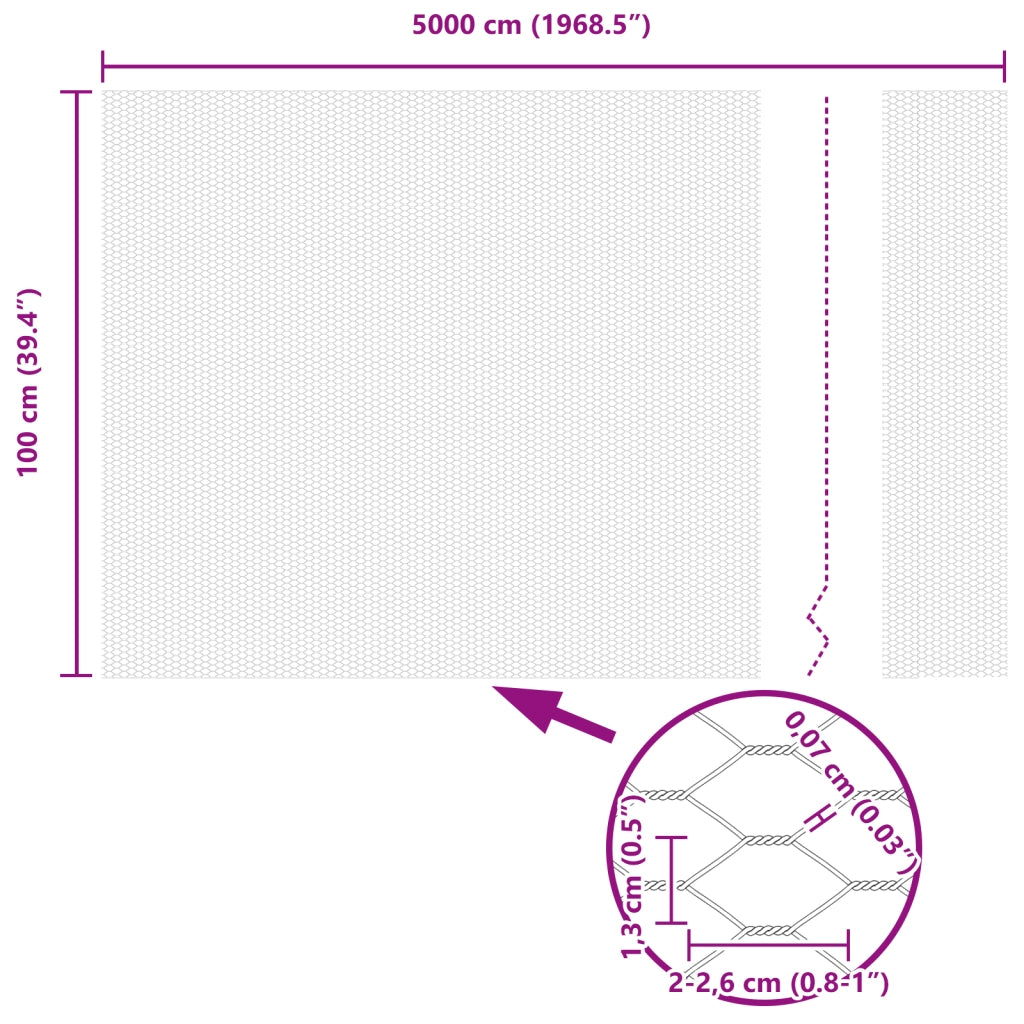 Recinzione Esagonale  Grigio 1x50 m Acciaio