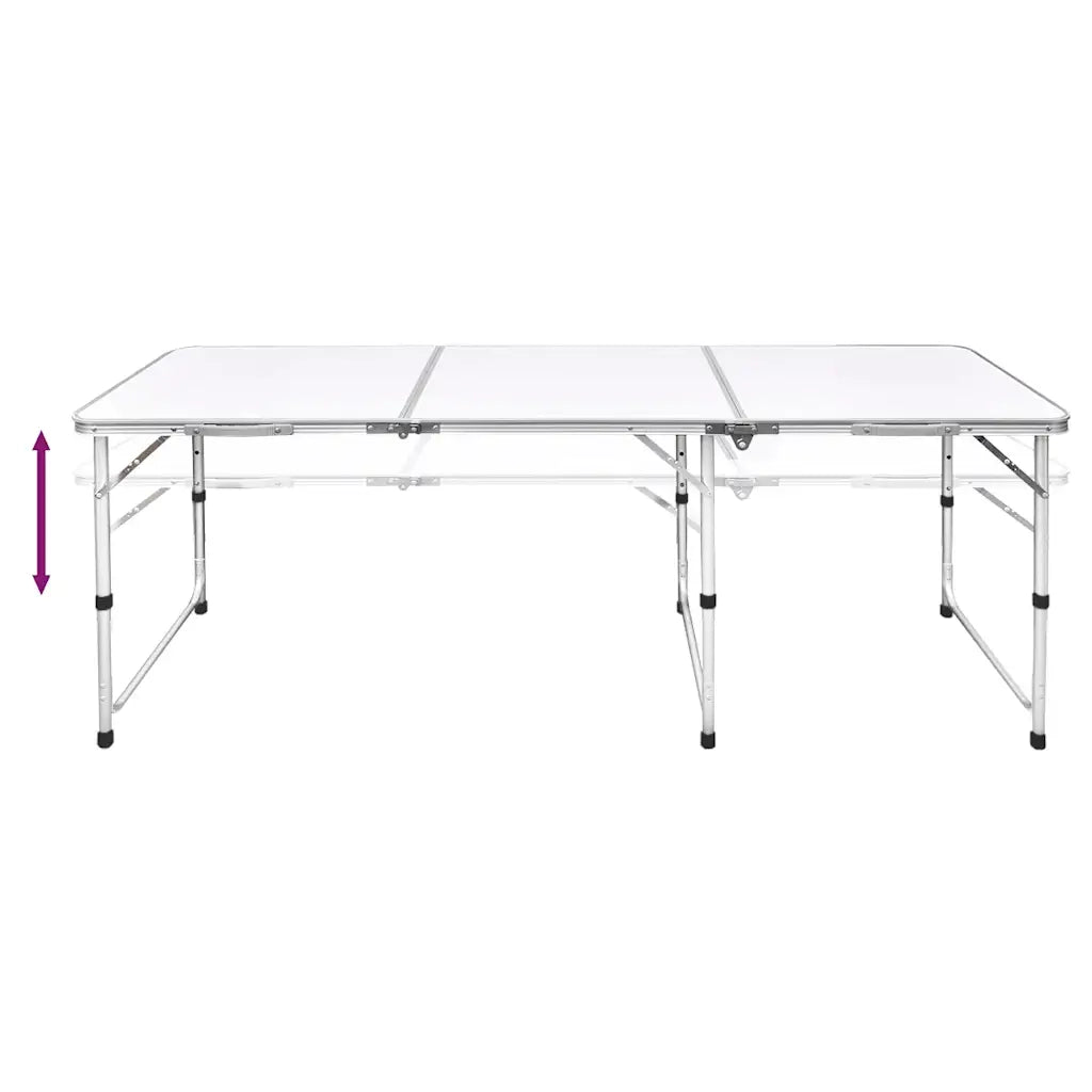 Tavolo da Campeggio Pieghevole Alluminio Regolabile 180x60 cm CFW7101835