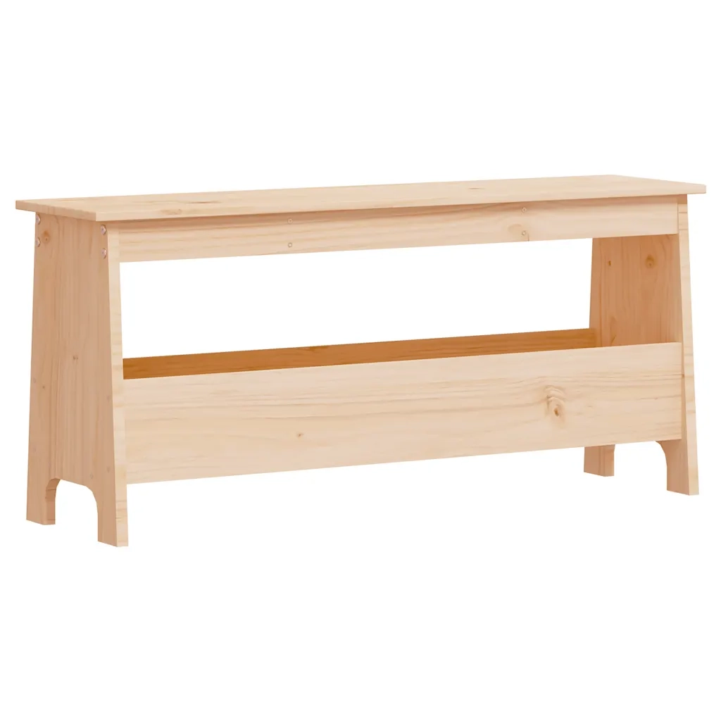 Panca da ingresso 100x28x45 cm in legno massello di pino 837382