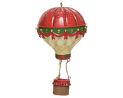 Mongolfiera rossa h.80cm con glitter