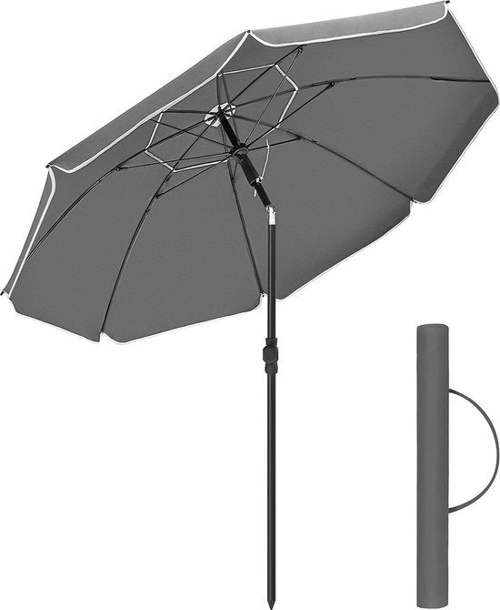 Parasole da spiaggia - Parasole - Ombrello pieghevole - Protezione UV UPF 50+ - Diametro 200 cm - 2,2 m di altezza del manico