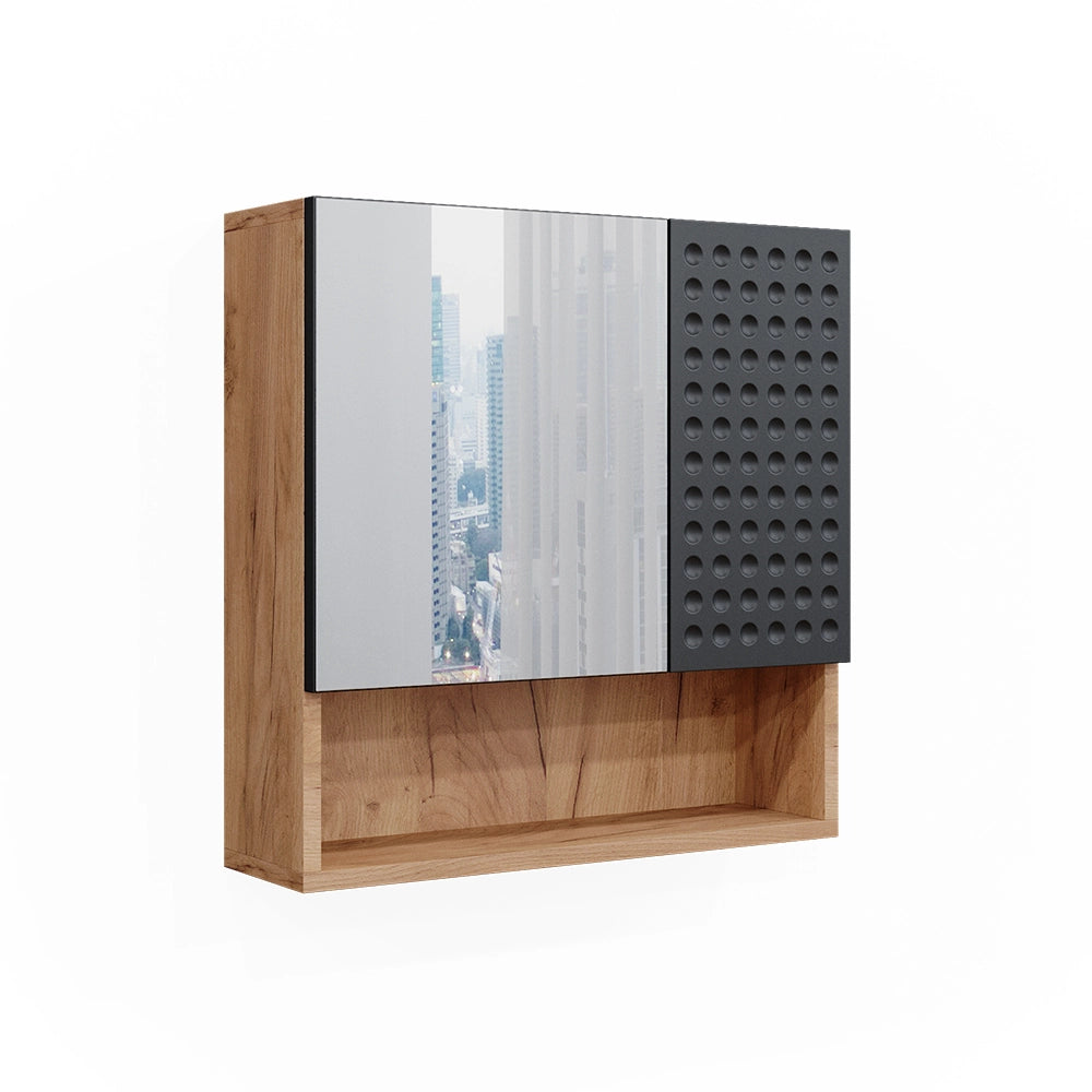 Vicco Mobile a specchio per il bagno Antracite puntinato 54 x 55 cm