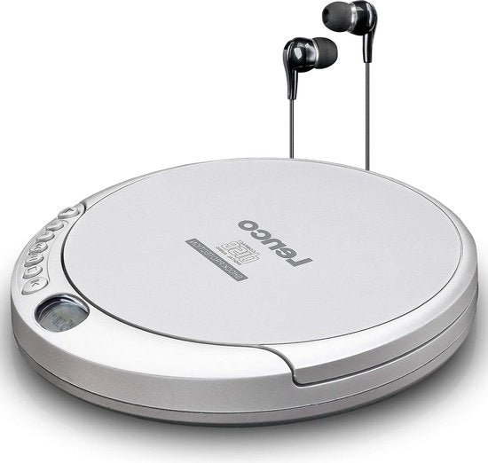 Portatile lettore CD - CD-R CD-RW MP3 - Funzione ricarica batteria - Argento