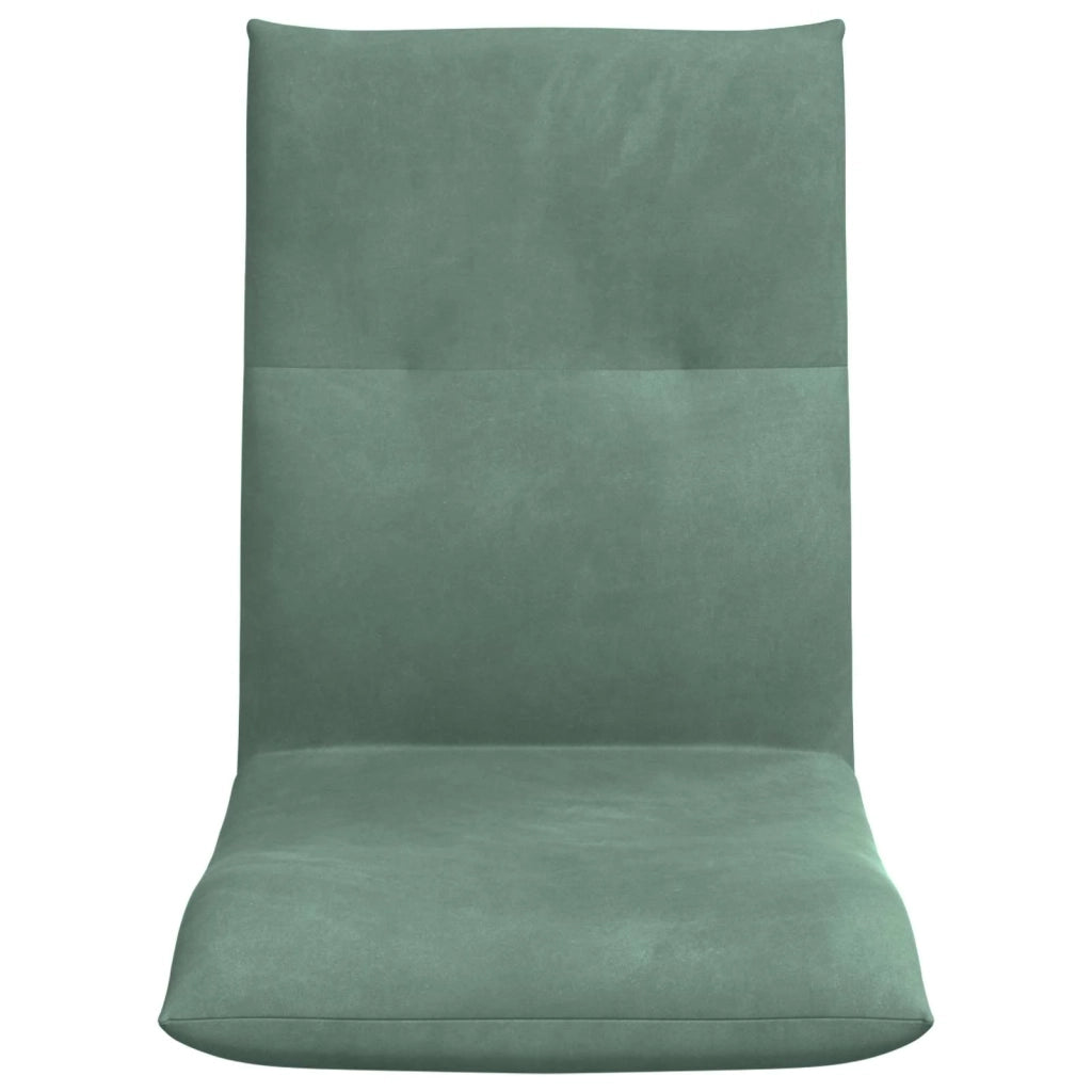 Sedia a pavimento regolabile Verde Mare Velluto