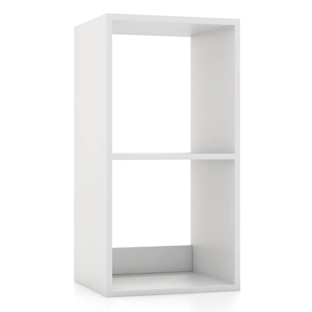 Libreria a 2 ripiani 35 x 33 x 69,5 cm design moderno spazio aperto personalizzabile legno bianco 20_0017510