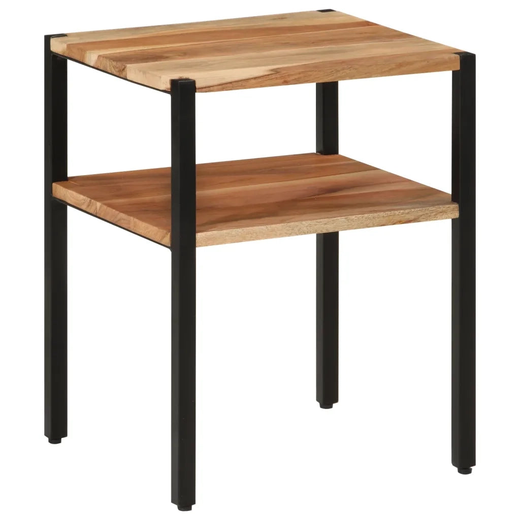 Tavolino 35x35x45cm in Legno Massello di Acacia e Ferrocod mxl 113637
