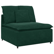 Modulo Centrale Divano Modulare con Cuscini Verde Scuro 100 cm CFW7067584