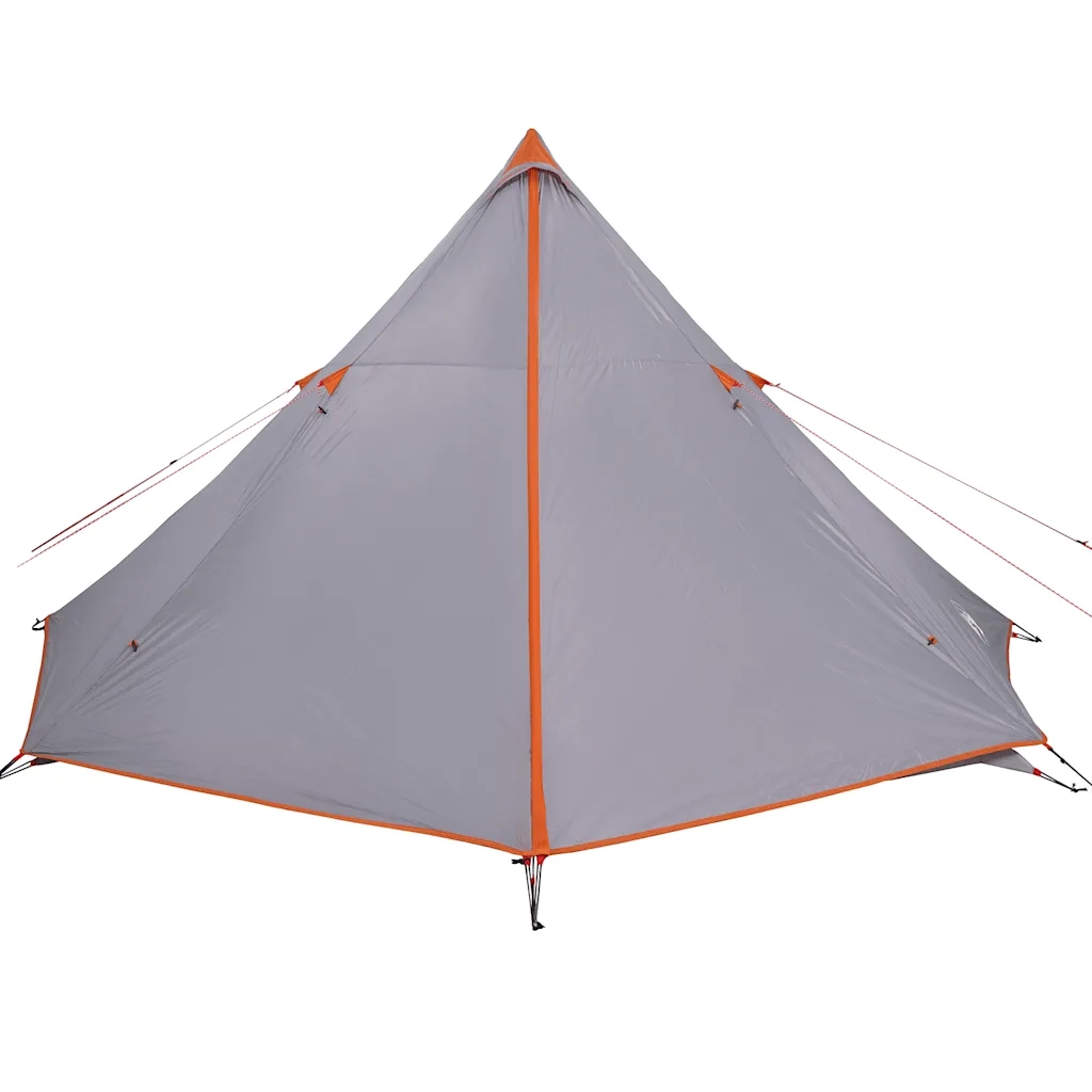 Tenda Familiare Tipi 8 Persone Grigia e Arancione Impermeabile 94584