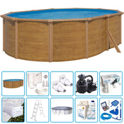 Piscina Fuori Terra Steelwood - 4,90 X 3,65 X H.1,20 M - Kit Pro