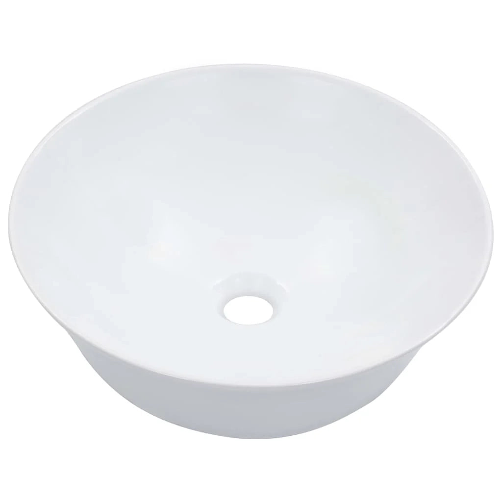 Lavabo da appoggio per l'interno del bagno cabina doccia cabina WC 41 x 12,5 cm ceramica bianca 02_0002616